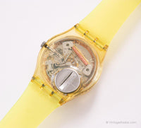 Raro 1998 Swatch Gk722 eredita reloj | Fecha de día Swatch reloj Antiguo