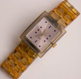2001 Swatch Square Velvet Nightbird Suav100 montre Ancien
