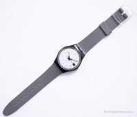 1991 Swatch GB413 إصلاح الساعة | تاريخ أسود خمر Swatch مشاهدة جنت