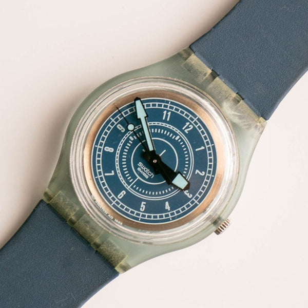 1999 Swatch Skn104 bluejacket montre | Vintage 90s bleu Swatch Gant