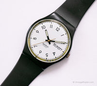 RARO Swatch GB725 Classic Four Watch | Data del giorno nero Swatch Originali