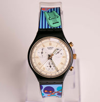 SCB111 لودج Swatch Chronograph مشاهدة | 1993 خمر Swatch راقب