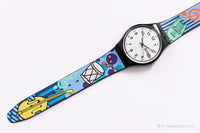 Raro 1999 Swatch GB740 Orchester reloj | Fecha de día suizo Swatch reloj