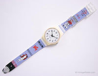 2009 Swatch Gw151o nur weiß weich Uhr | Weißer Klassiker Swatch Mann