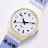 2009 Swatch GW151O فقط White Soft Watch | الكلاسيكية البيضاء Swatch جنت