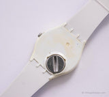2009 Swatch Gw151o solo blanco suave reloj | Clásico blanco Swatch Caballero