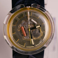 نادر 1988 البوب swatch الهيكل العظمي | ثمانينيات القرن العشرين البوب swatch مشاهدة خمر