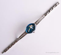 Vintage elegante Tinker Bell reloj | Tono plateado Disney reloj para damas