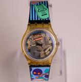Vintage 1994 SKK103 Addition Swatch montre | Cadran squelette Swatch