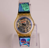 خمر 1994 SKK103 التخليص Swatch مشاهدة | الاتصال الهاتفي الهيكل العظمي Swatch