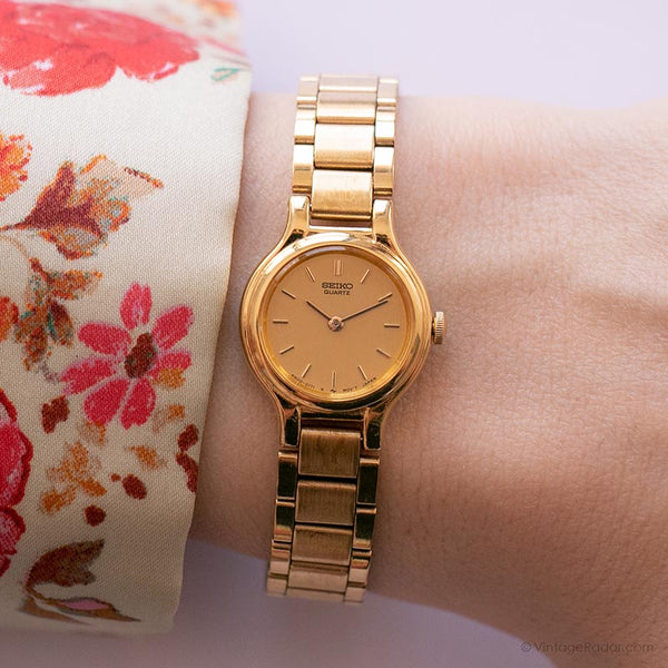Vintage Seiko 4N00-0041 R0 Watch | Ladies Gold-tone Japan Quartz Watch