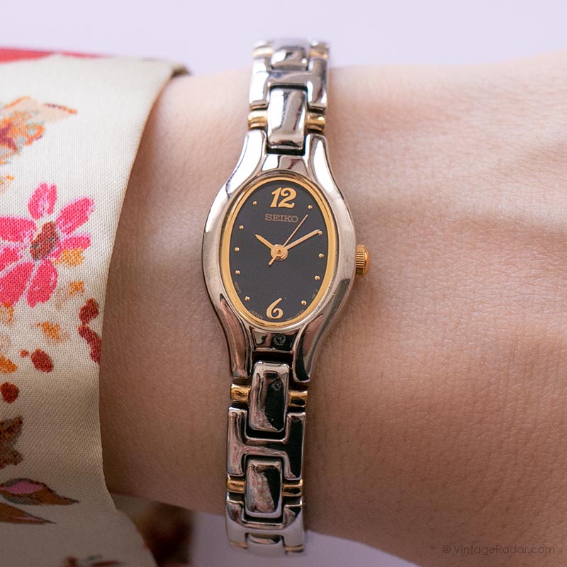 Seiko Vintage Ladies Watch Stainless Bracelet, Case, Hands, Markers, Dial Vintage Seiko 1N00-0KG0 R2 Watch | Mother of Pearl Dial  main image 3
