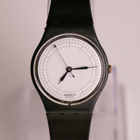 Vintage Inc. GA103 Swatch مشاهدة | 1985 الحد الأدنى الأسود Swatch راقب