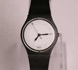 Vintage Inc. GA103 Swatch Uhr | 1985 Minimalistischer Schwarz Swatch Uhr