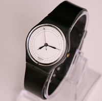 VINTAGE INC. GA103 Swatch montre | 1985 Noir minimaliste Swatch montre