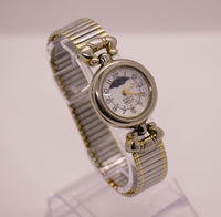 Kathy Ireland Moon Phase Watch | Silver-tone Vintage Watches