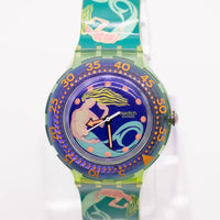 Ancien Swatch Scuba Sailor's Joy SDG100 montre | Sirène des années 90 swatch