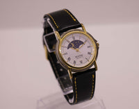 Montine Moon phase Quartz Watch | Gold-tone Vintage Watch