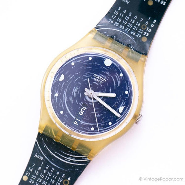 Vintage 1999 Swatch Es kommt GN712 Uhr | Blaues Tag Swatch Mann