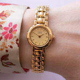 Tono de oro vintage Caravelle reloj | Acero inoxidable Bulova reloj
