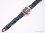 خمر 1999 Swatch إنه يأتي GN712 ساعة | تاريخ اليوم الأزرق Swatch جنت