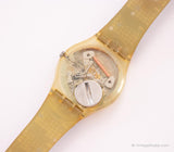 Vintage 1999 Swatch Viene gn712 reloj | Fecha del día azul Swatch Caballero