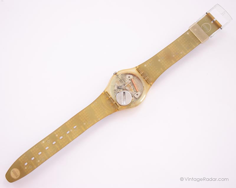 Vintage 1999 Swatch IT'S COMING GN712 Watch | Blue Day Date Swatch ...