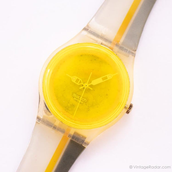 Raro 1999 giallo Swatch Gent Watch Vintage Swatch Guarda il