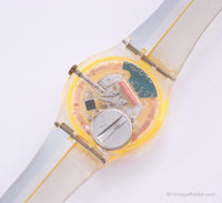 نادر 1999 الأصفر Swatch ساعة جنت | كلاسيكي Swatch شاهد بالطلب الأصفر
