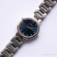 Vintage Silber-Ton Pulsar durch Seiko Uhr | Blaues Zifferblatt Uhr für Sie