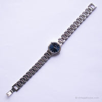 Vintage Silber-Ton Pulsar durch Seiko Uhr | Blaues Zifferblatt Uhr für Sie