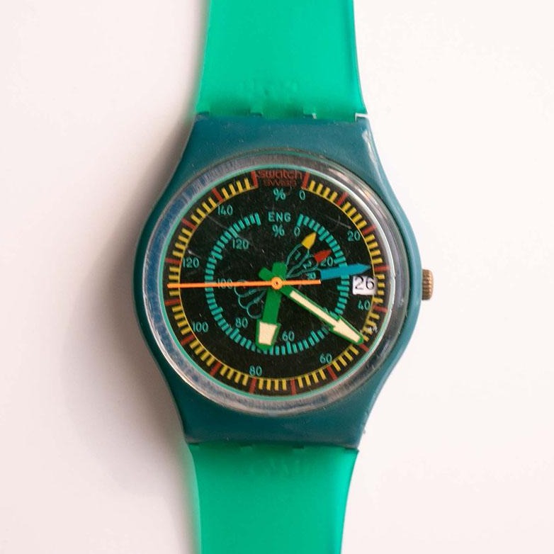 1986 ROTOR GS400 Swatch Watch | RARE 80s Vintage Swatch Watch 