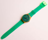 1986 GK103 Turquoise Bay Swatch montre | Cadran squelette des années 80 Swatch