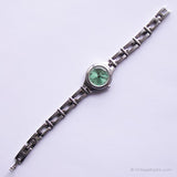 Vintage FOSSIL Green Dial Watch | Elegant Wristwatch for Her