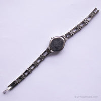 Dial verde fósil vintage reloj | Elegante reloj de pulsera para ella