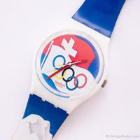 Swatch GZ134 ST. Moritz 1928 reloj | Olímpicos de Atlanta 1996 Swatch Caballero