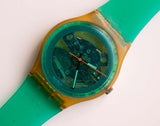 1986 GK103 Turquoise Bay Swatch مشاهدة | 80s هوكل عظمي الاتصال Swatch