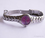 Vintage Silber-Ton Lorus Uhr für sie | 90S Pink Dial Armbanduhr