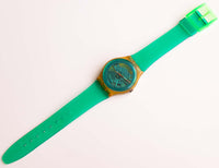 1986 GK103 Turquoise Bay Swatch montre | Cadran squelette des années 80 Swatch