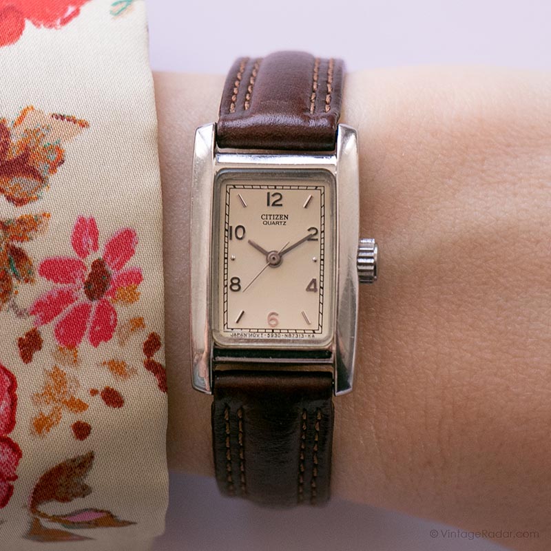 Rectangular Citizen Watch Vintage Citizen 5930-S72714 Watch | Silver-tone Rectangular Watch ...