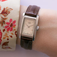 Vintage Citizen 5930-S72714 Watch | Silver-tone Rectangular Watch