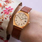 Vintage Pulsar V827-0430 A1 Watch | Gold-tone Date Watch for Ladies