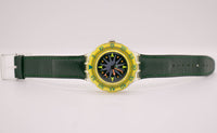 كلاسيكي Swatch Scuba Mint Drops SDK108 Watch | 90s scuba swatch