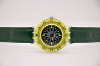 Ancien Swatch Scuba Mint Drops SDK108 montre | Scuba des années 90 swatch