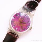 Ancien Swatch Être à moi gk291 montre | 1999 Pink Swatch Gant montre