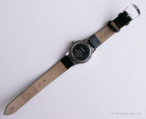 Vintage Black-Dial Silver-Tone Timex Indiglo -Datum Uhr für Frauen