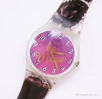 كلاسيكي Swatch يكون لي GK291 مشاهدة | 1999 Pink Swatch ساعة جنت
