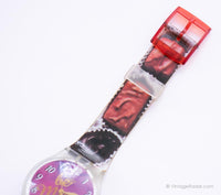 Antiguo Swatch Sea mío GK291 reloj | 1999 rosa Swatch Caballero reloj