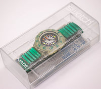 Ancien Swatch Scuba Mint Drops SDK108 montre Condition nos avec boîte