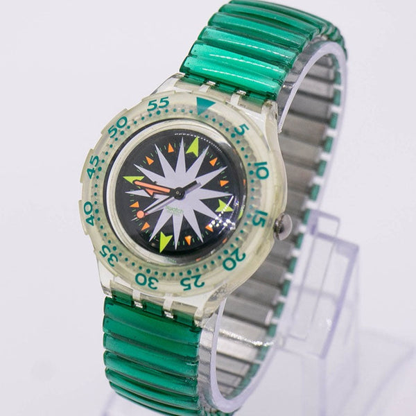 كلاسيكي Swatch Scuba Mint Drops SDK108 Watch NOS ظروف مع مربع